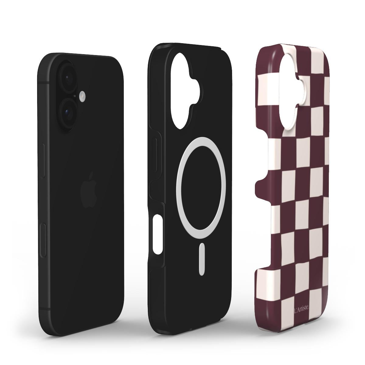 Burgundy Check Phone Case (MagSafe)