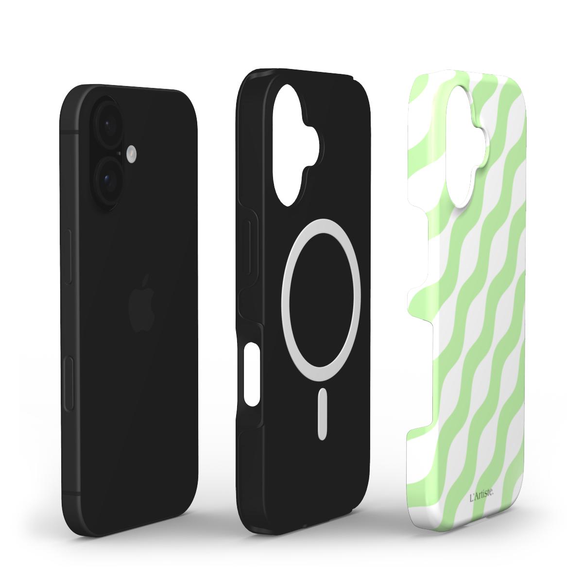 Wavy Green Phone Case (MagSafe)