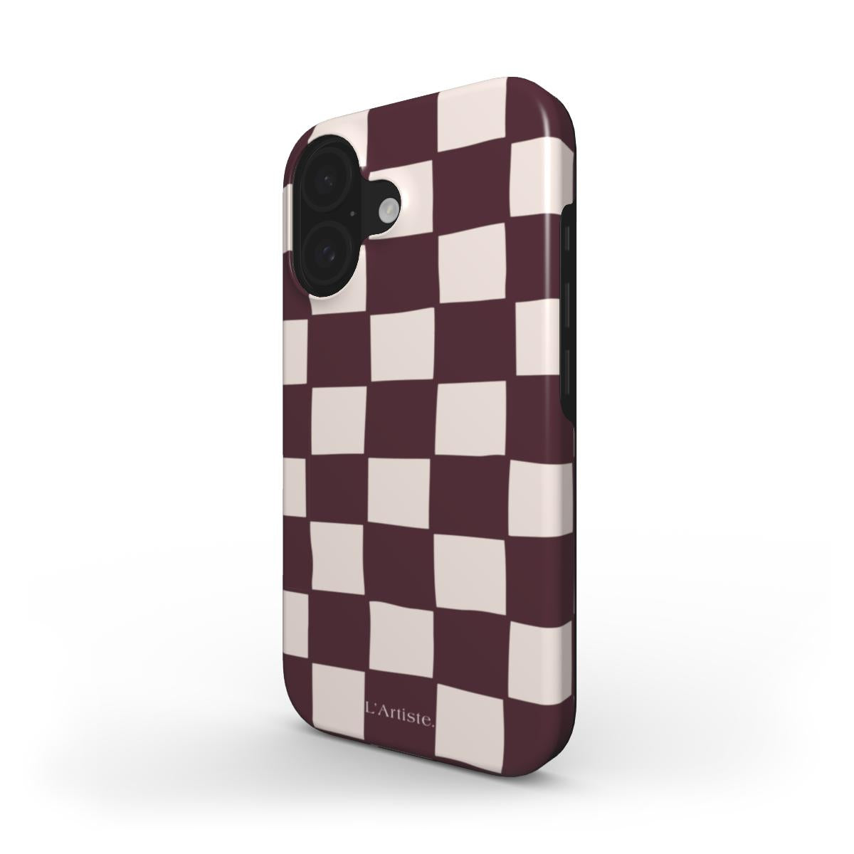Burgundy Check Phone Case (MagSafe)